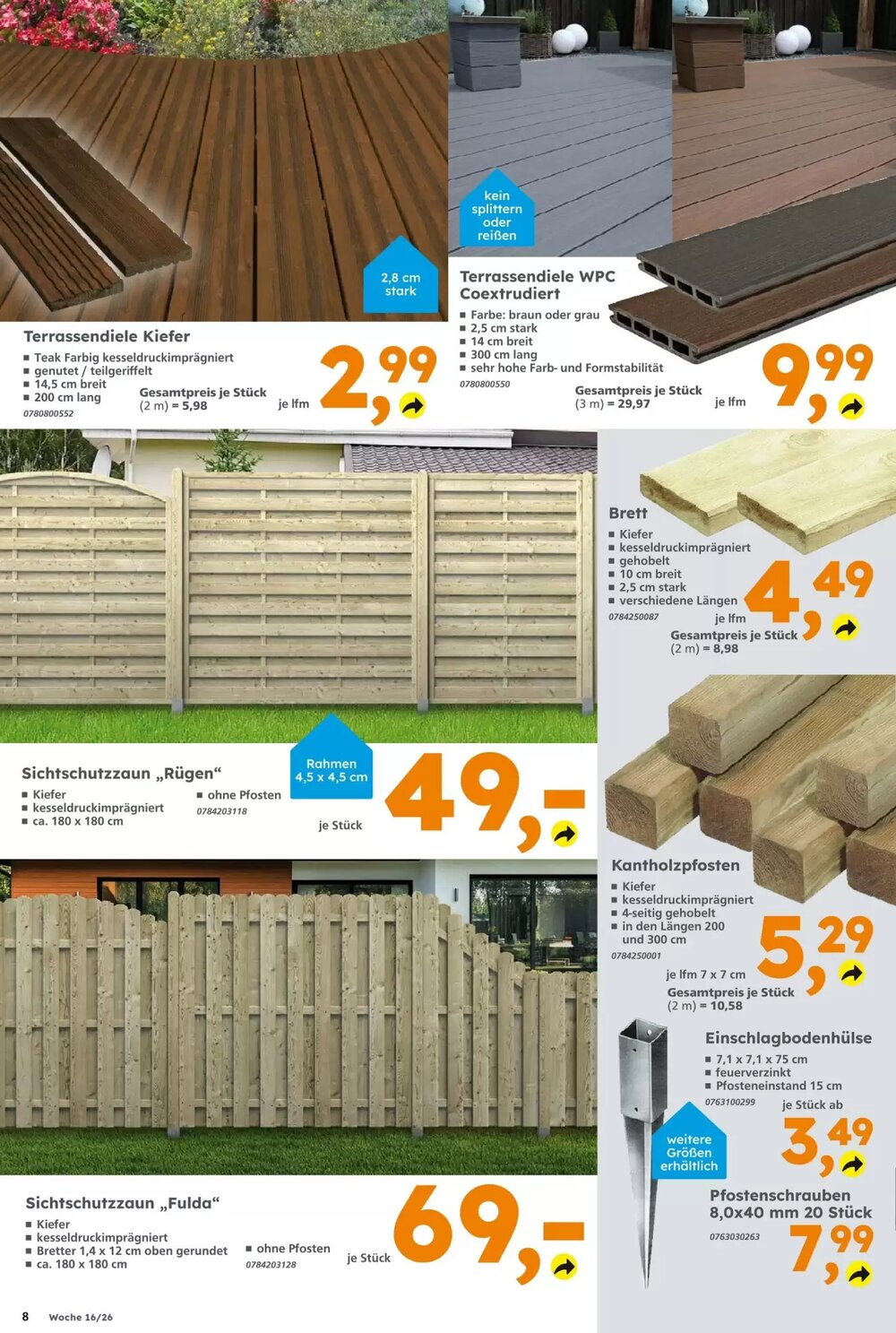 Globus Baumarkt Prospekt (ab 12.04.2026) zum Blättern - Seite 8