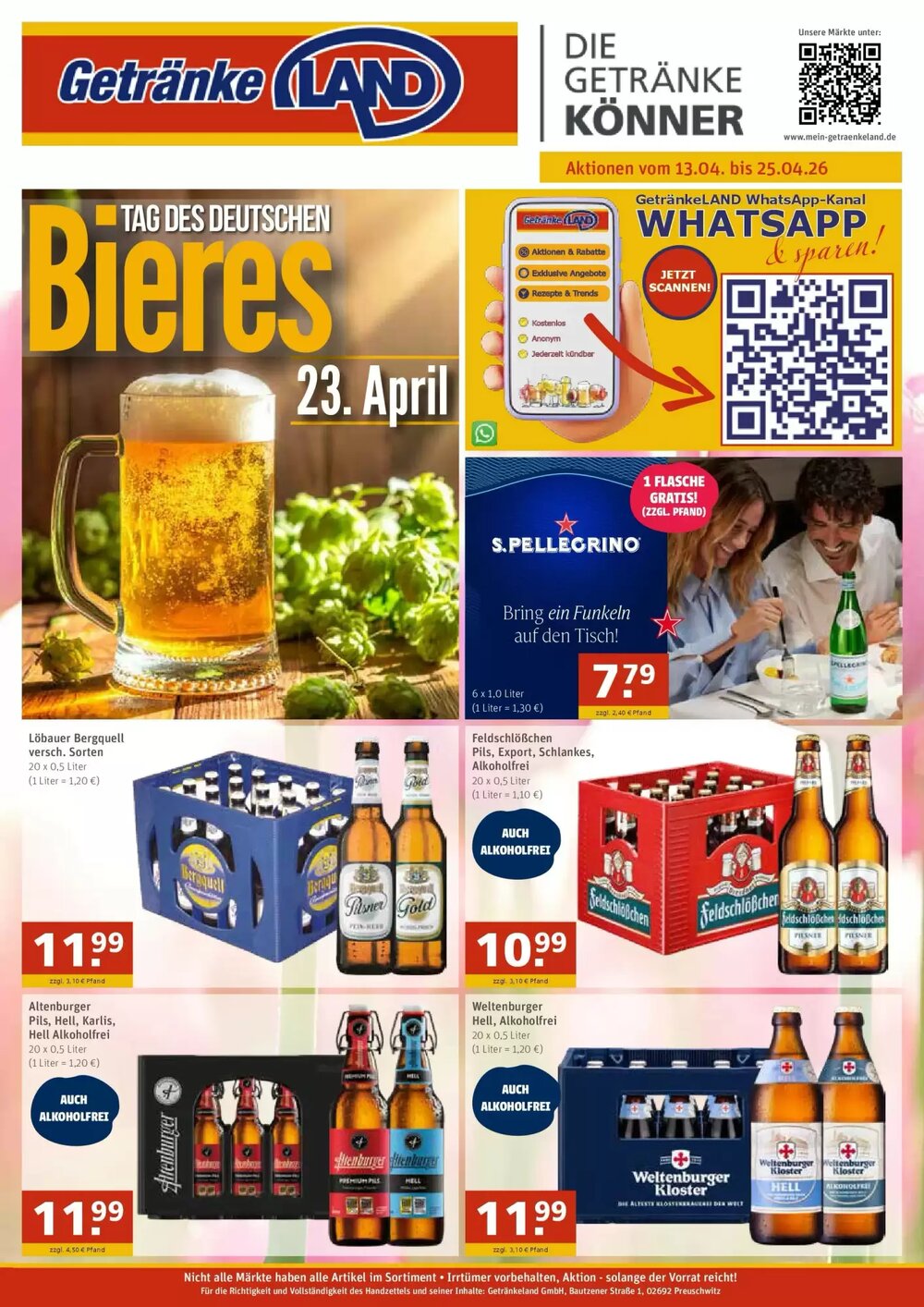 Getränkeland Prospekt (ab 12.04.2026) zum Blättern - Seite 1