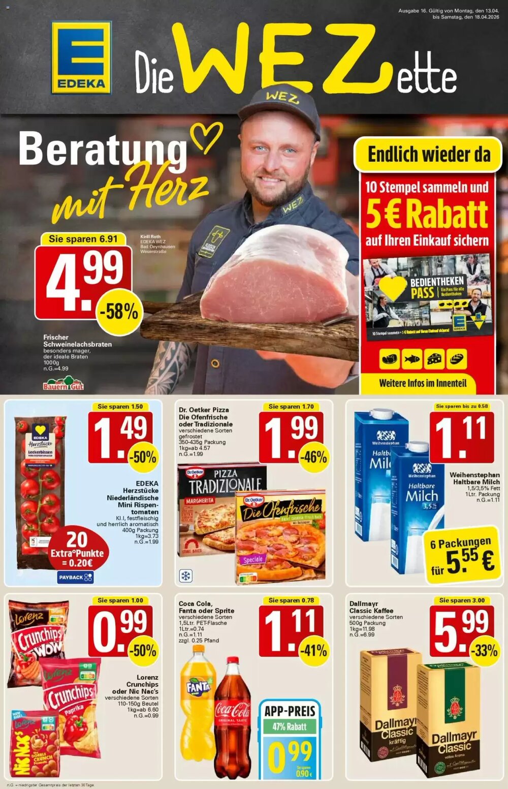 WEZ Prospekt (ab 13.04.2026) zum Blättern - Seite 1