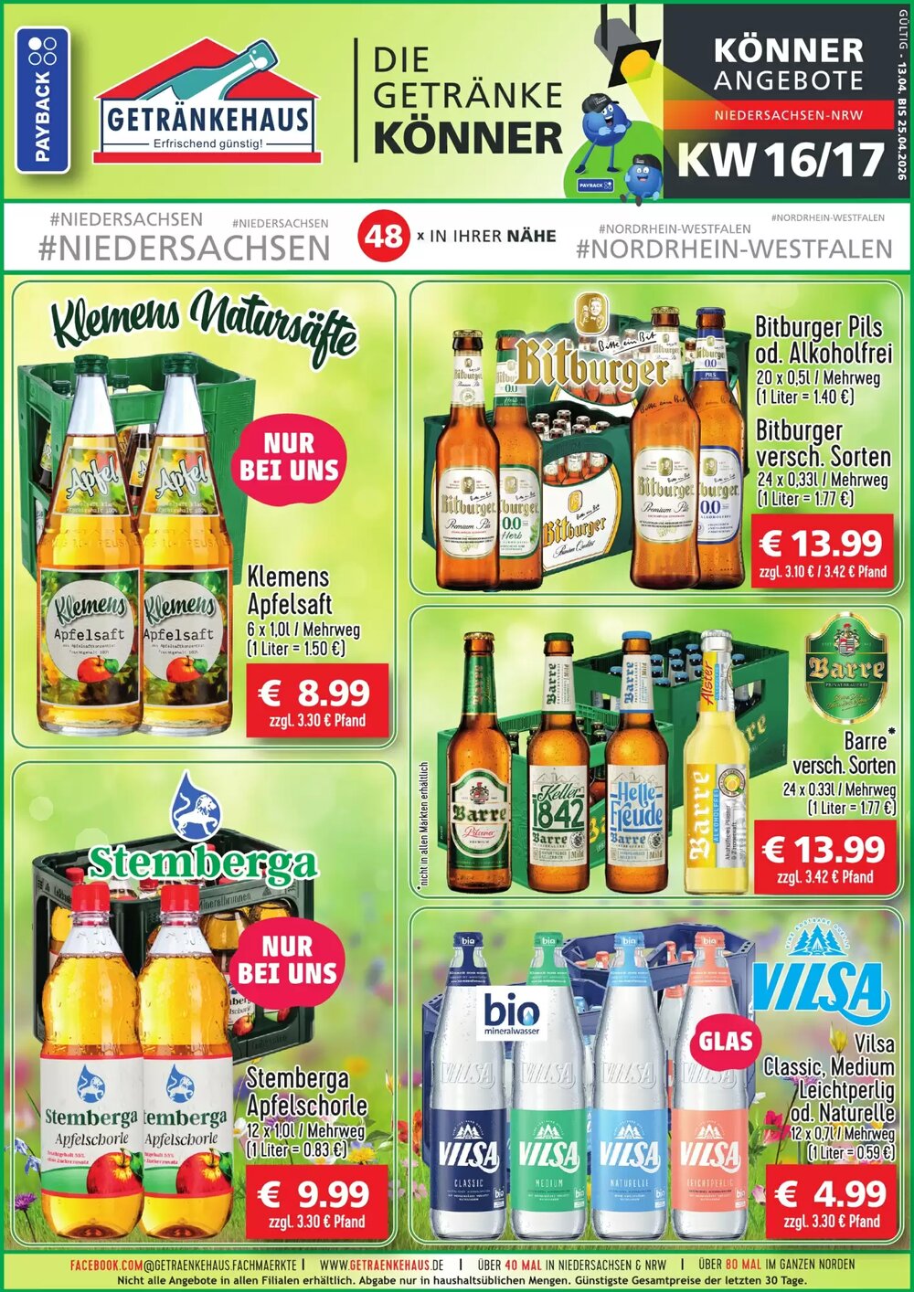 Getränkehaus Prospekt (ab 13.04.2026) zum Blättern - Seite 1