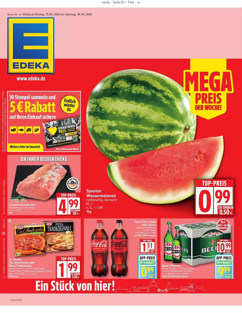EDEKA Stralsund Prospekt (ab 13.04.2026) zum Blättern - Seite 1