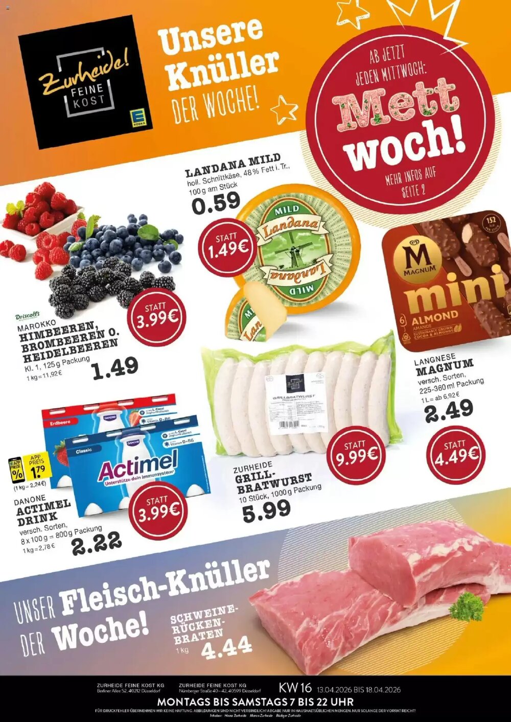 Edeka Zurheide Prospekt (ab 13.04.2026) zum Blättern - Seite 1