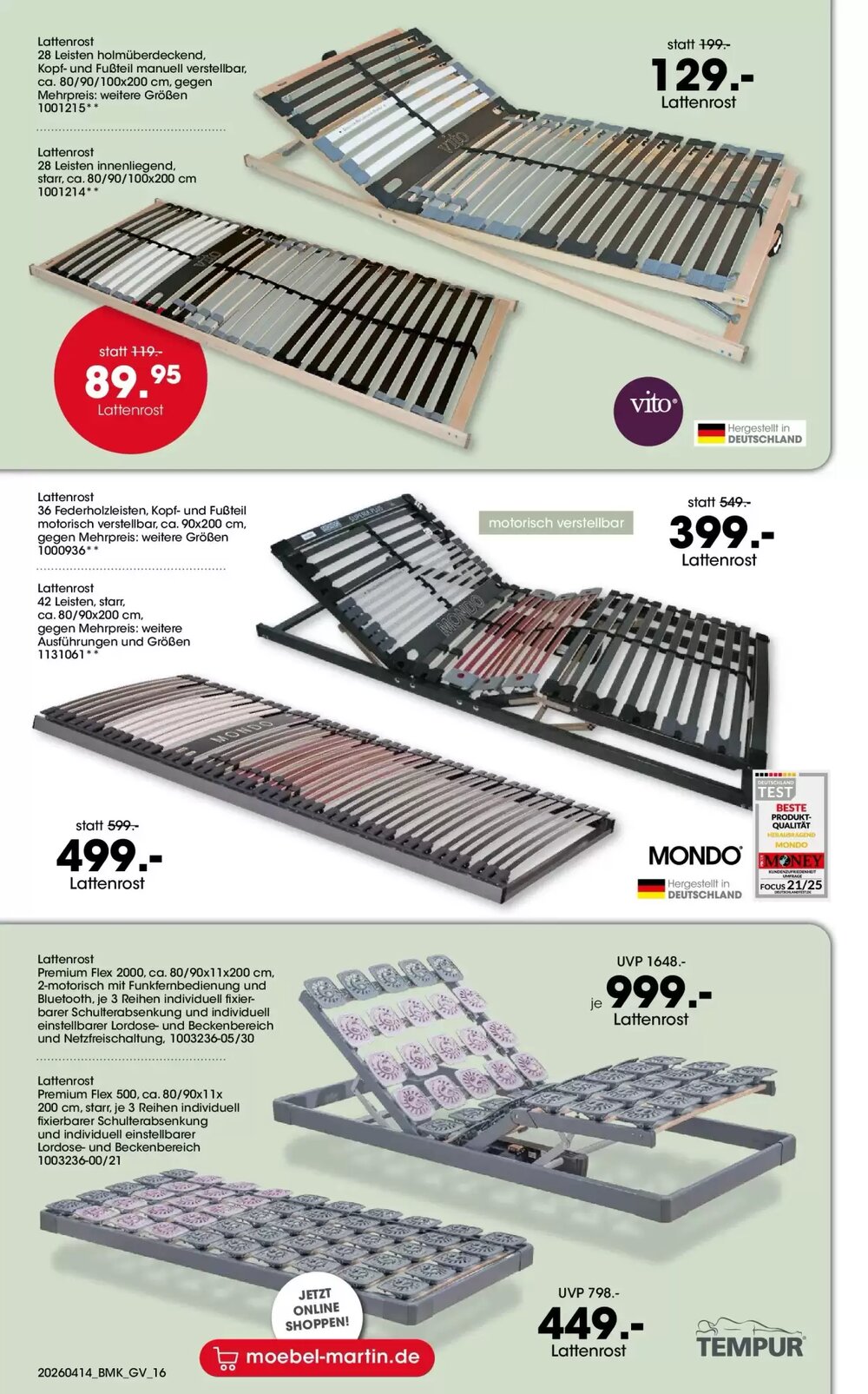 Möbel Martin Prospekt (ab 13.04.2026) zum Blättern - Seite 16