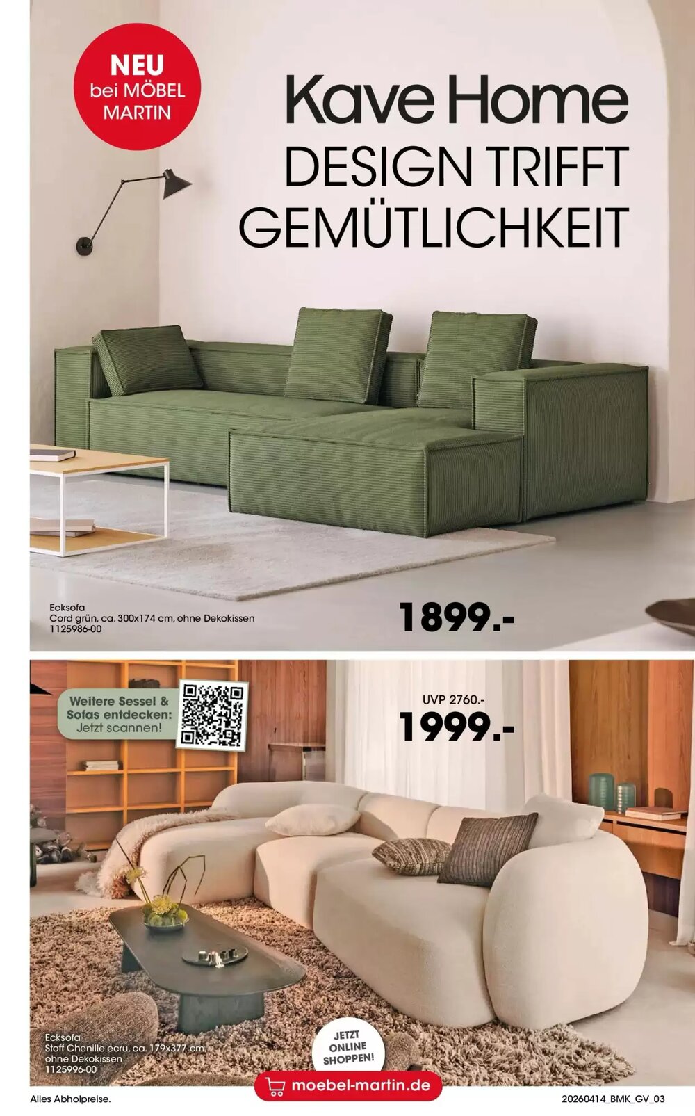 Möbel Martin Prospekt (ab 13.04.2026) zum Blättern - Seite 3