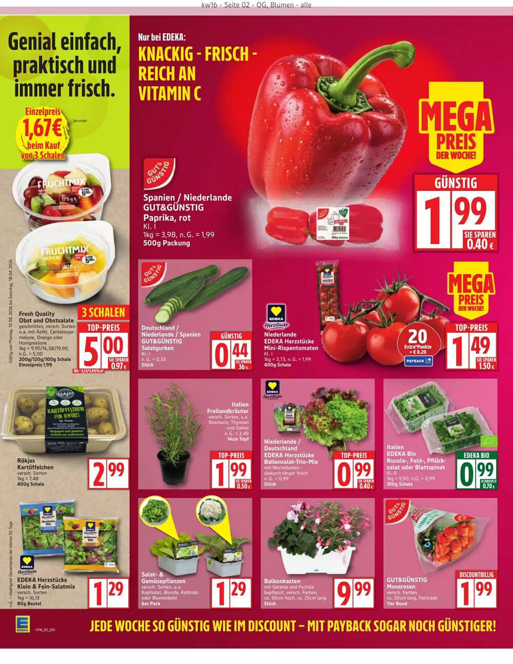 Edeka Aktiv Markt Prospekt (ab 13.04.2026) zum Blättern - Seite 2