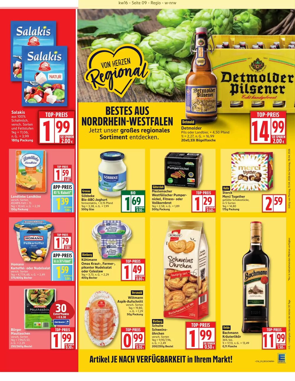 Edeka Aktiv Markt Prospekt (ab 13.04.2026) zum Blättern - Seite 9
