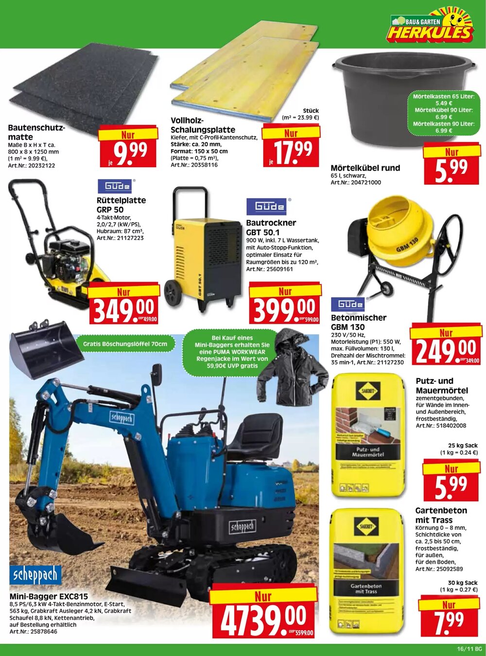 Herkules Baumarkt Prospekt (ab 13.04.2026) zum Blättern - Seite 11