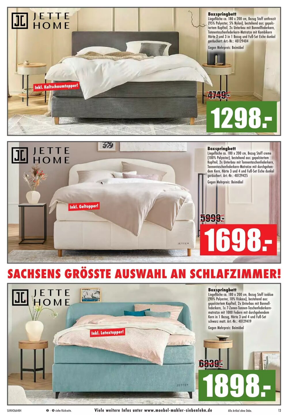 Möbel Mahler Prospekt (ab 15.04.2026) zum Blättern - Seite 13