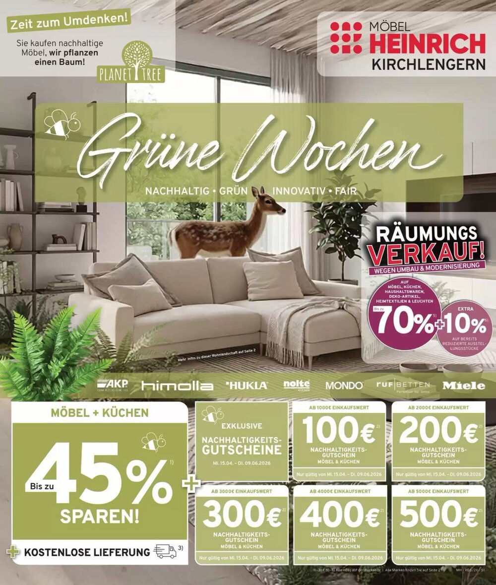 Möbel Heinrich Prospekt (ab 15.04.2026) zum Blättern - Seite 1