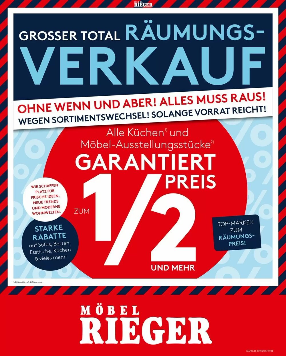 Möbel Rieger Prospekt (ab 15.04.2026) zum Blättern - Seite 1