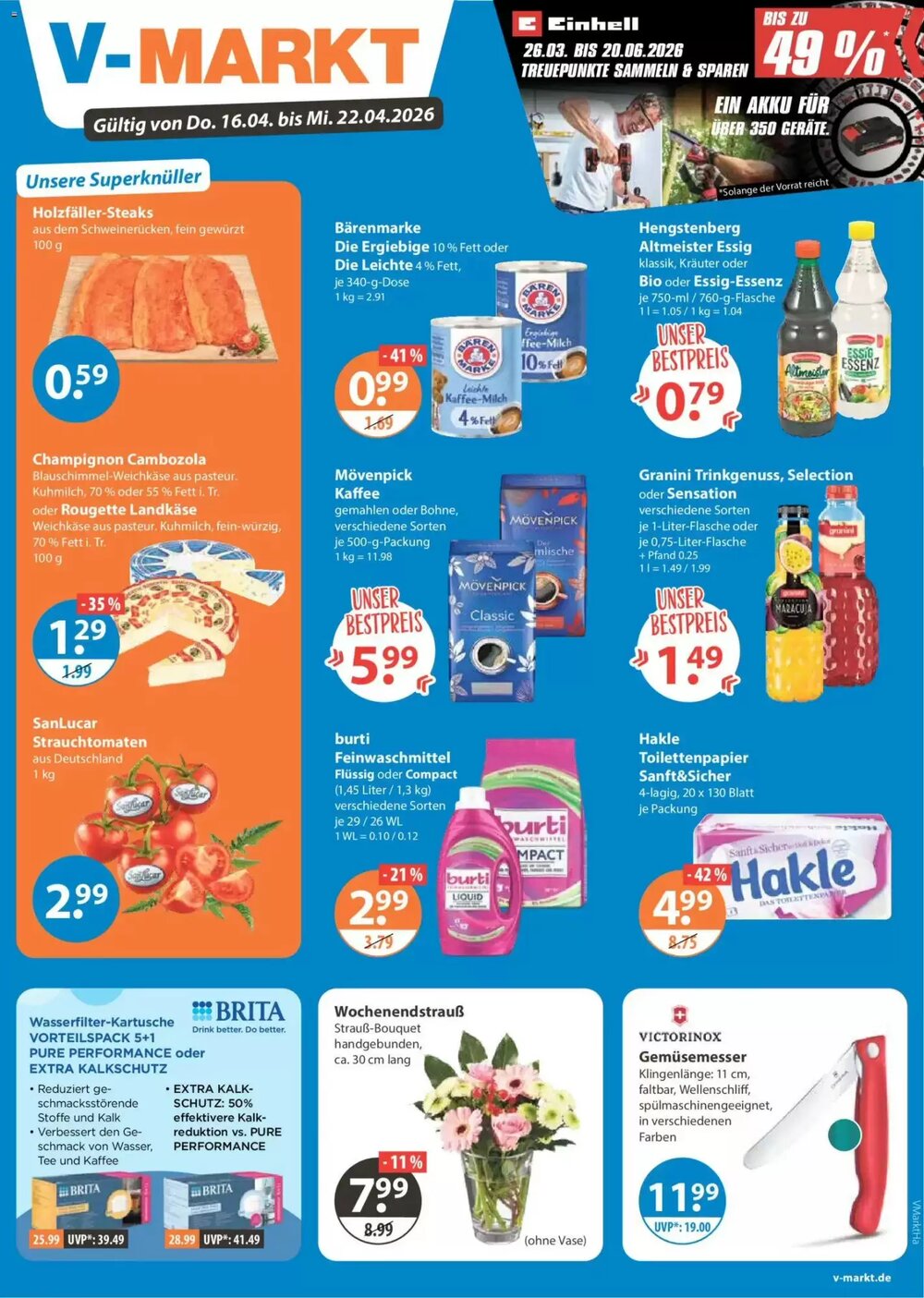 V Markt Prospekt (ab 16.04.2026) zum Blättern - Seite 1