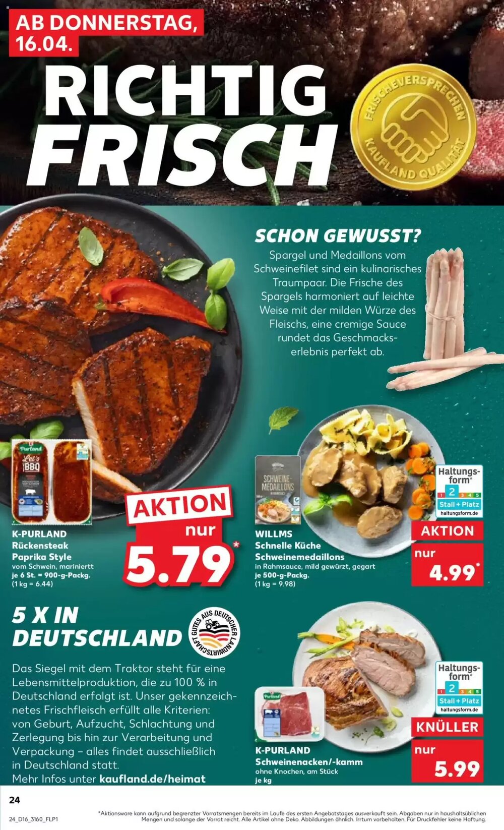 Kaufland Prospekt (ab 16.04.2026) zum Blättern - Seite 24