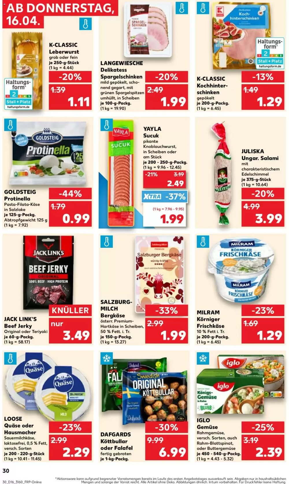 Kaufland Prospekt (ab 16.04.2026) zum Blättern - Seite 30
