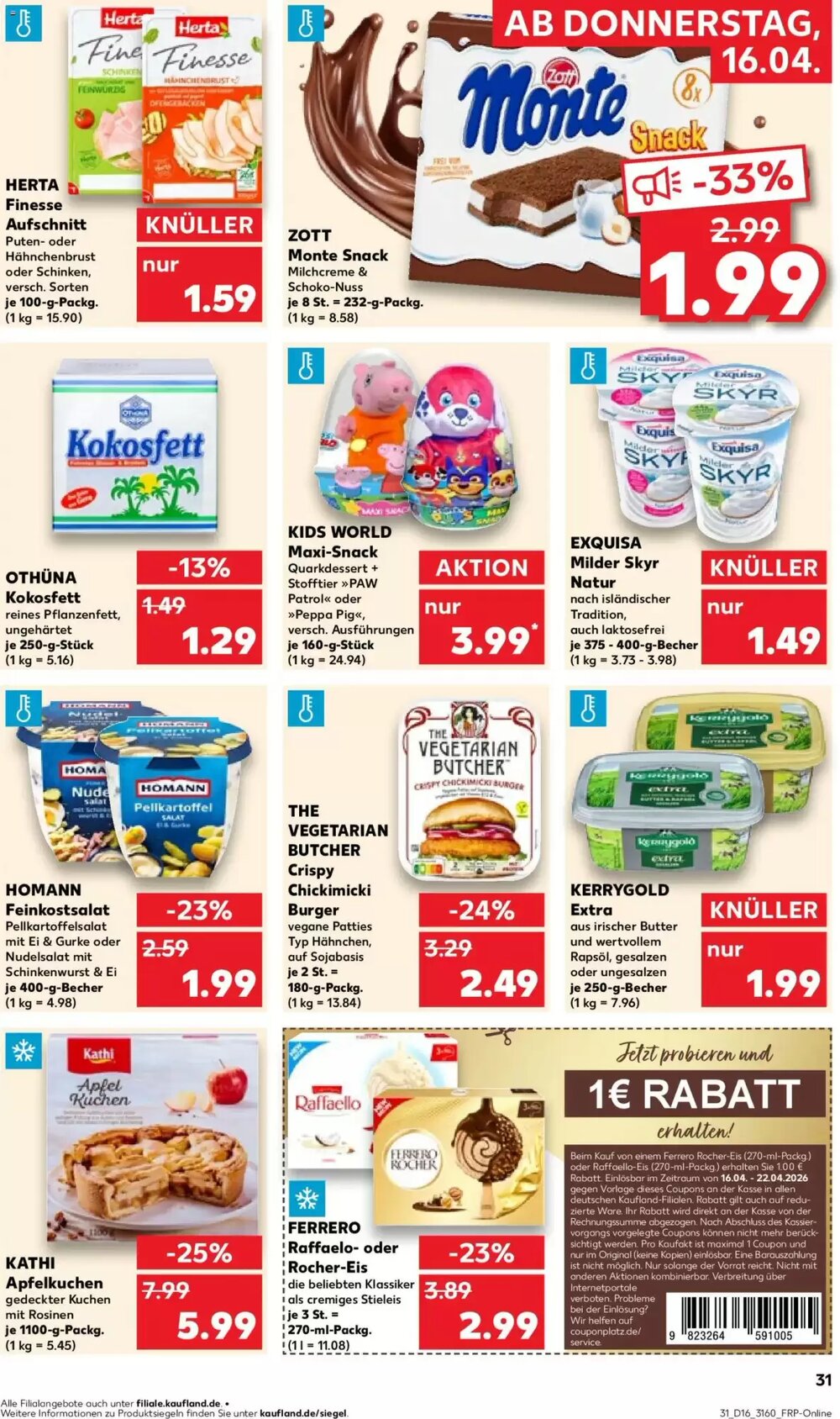 Kaufland Prospekt (ab 16.04.2026) zum Blättern - Seite 31