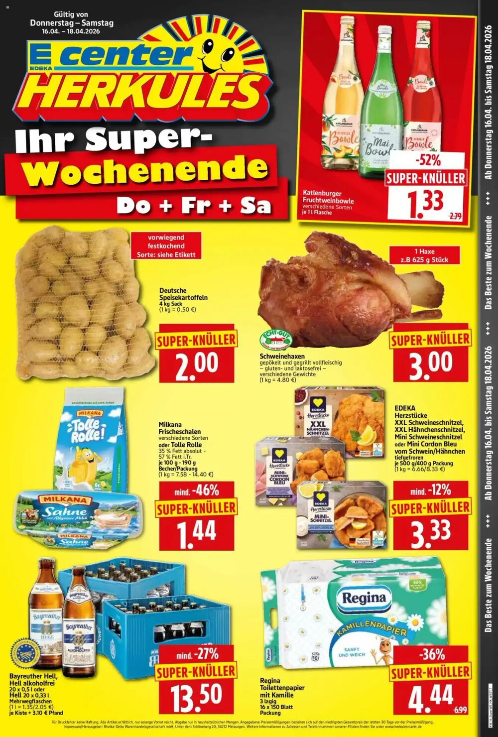 Edeka Herkules Prospekt (ab 16.04.2026) zum Blättern - Seite 1