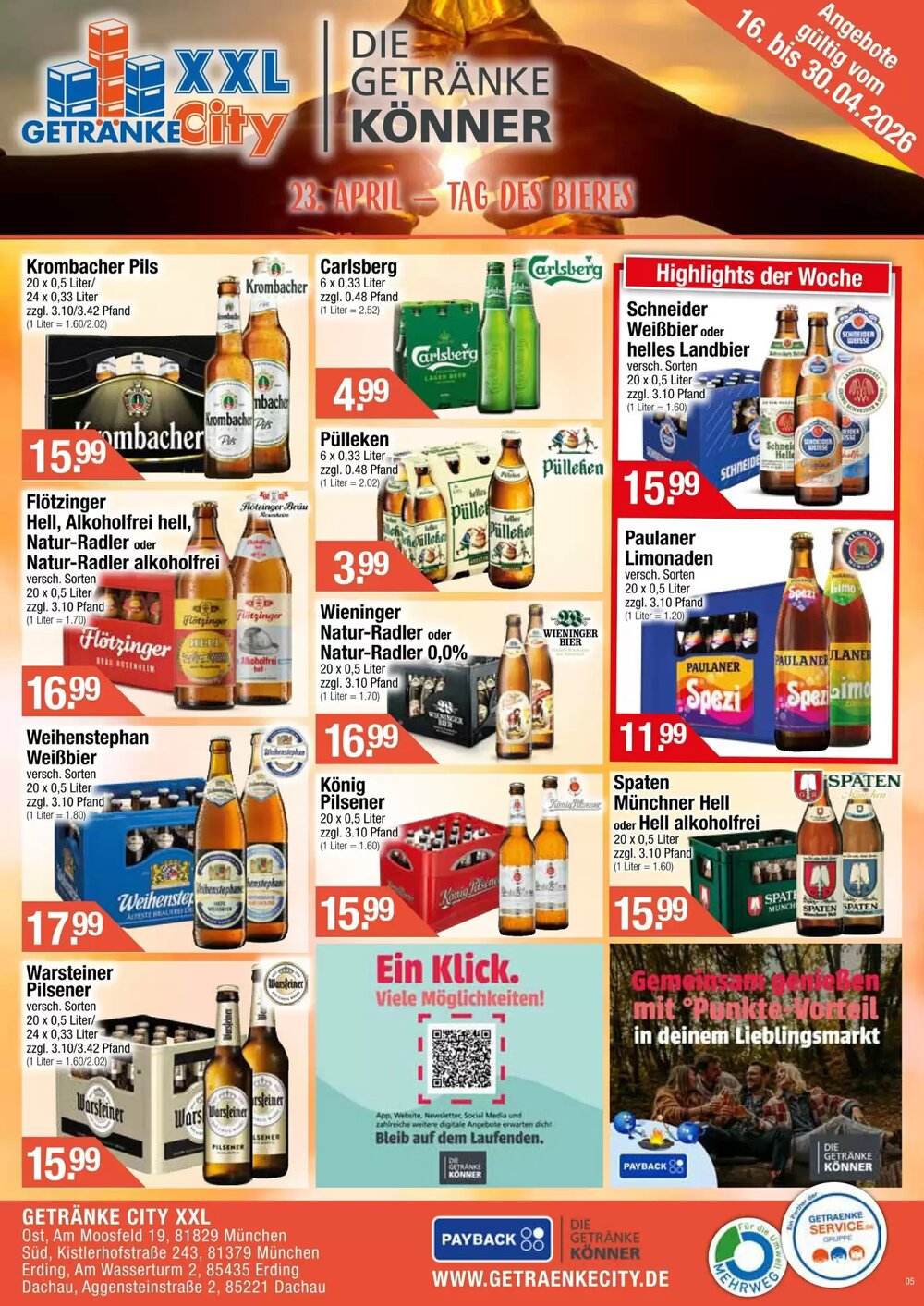 Getränke City Prospekt (ab 16.04.2026) zum Blättern - Seite 1