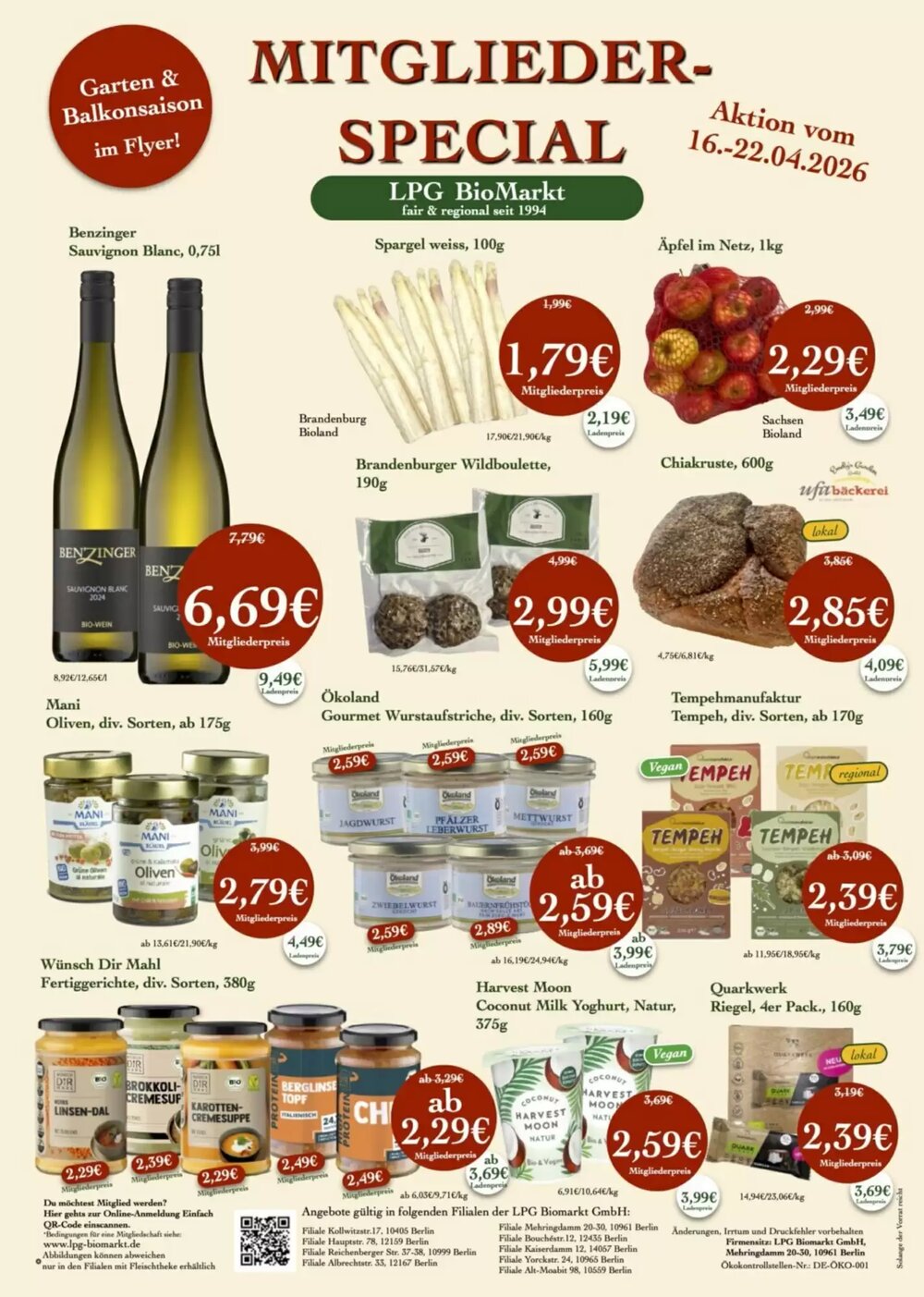 LPG Biomarkt Prospekt (ab 16.04.2026) zum Blättern - Seite 1