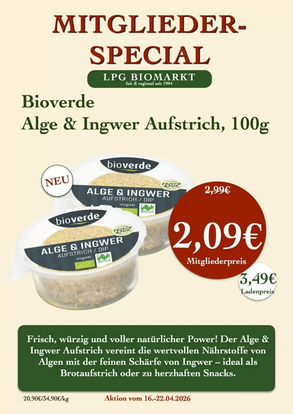 LPG Biomarkt Prospekt (ab 16.04.2026) zum Blättern - Seite 18