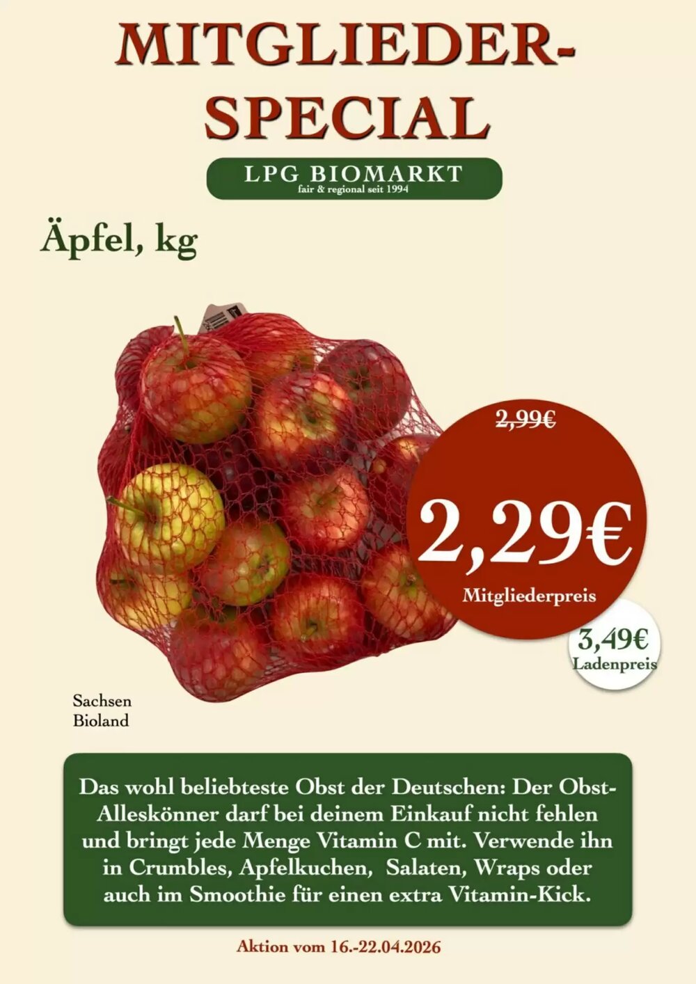 LPG Biomarkt Prospekt (ab 16.04.2026) zum Blättern - Seite 20