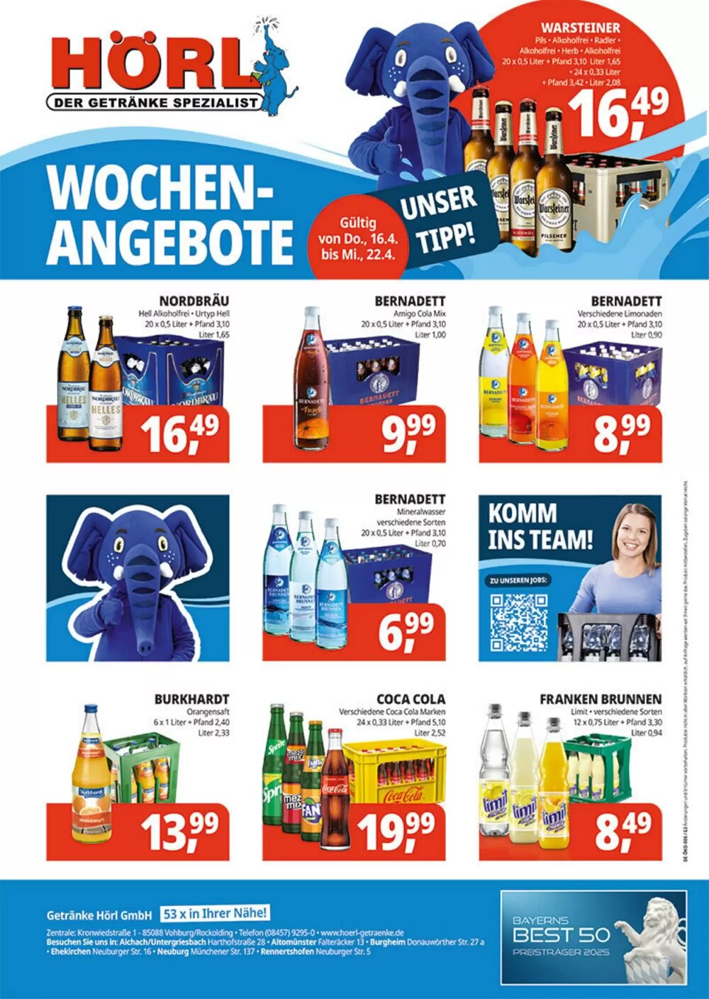 Hörl Getränke Prospekt (ab 16.04.2026) zum Blättern - Seite 1