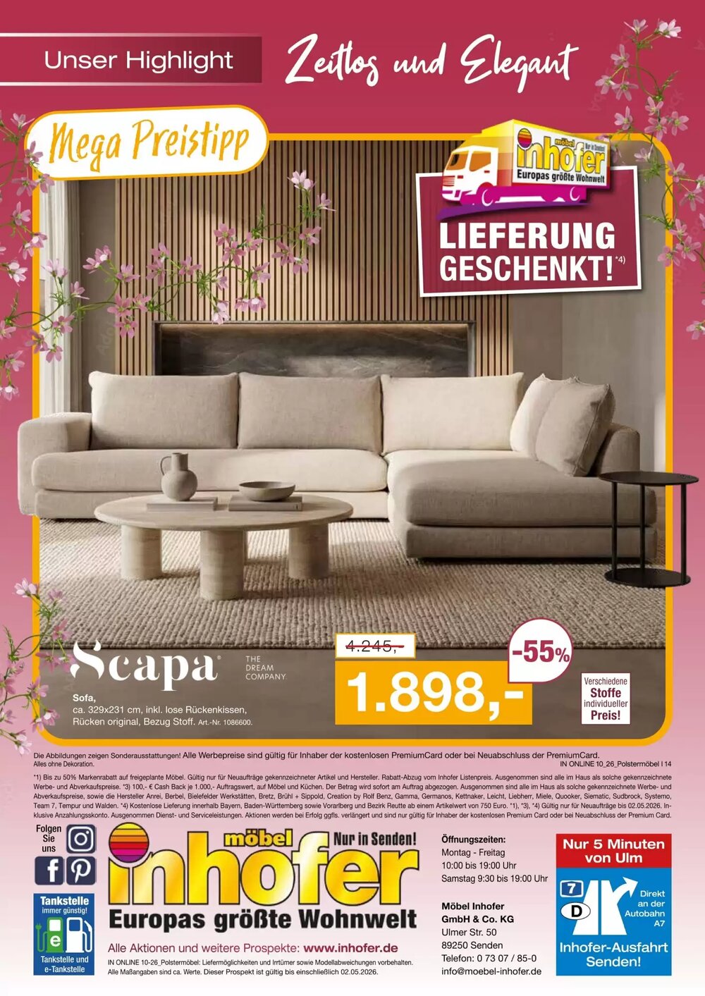 Möbel Inhofer Prospekt (ab 16.04.2026) zum Blättern - Seite 14