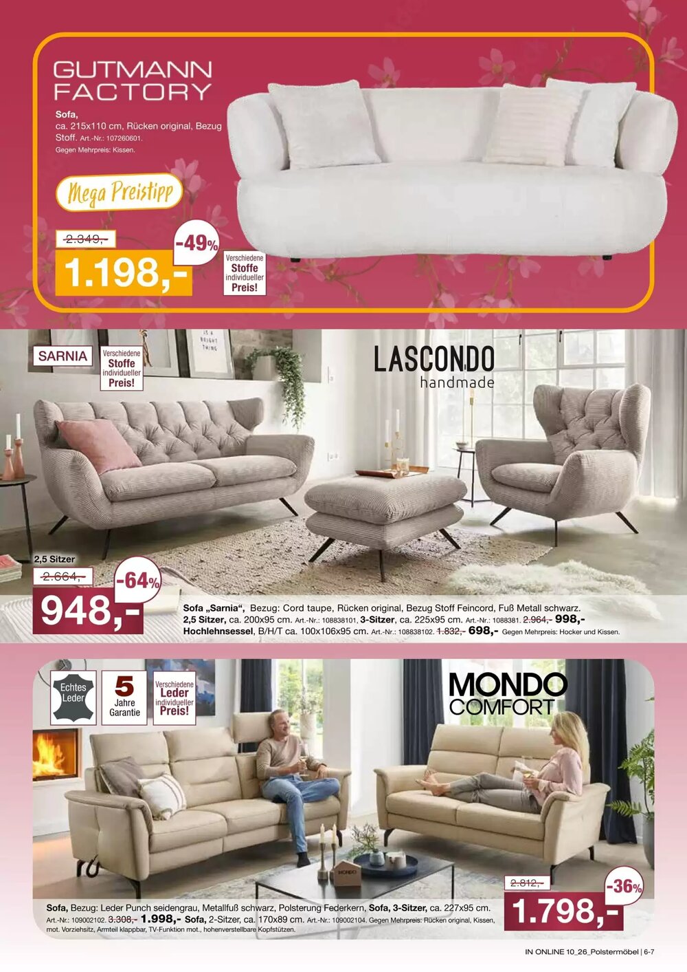 Möbel Inhofer Prospekt (ab 16.04.2026) zum Blättern - Seite 7