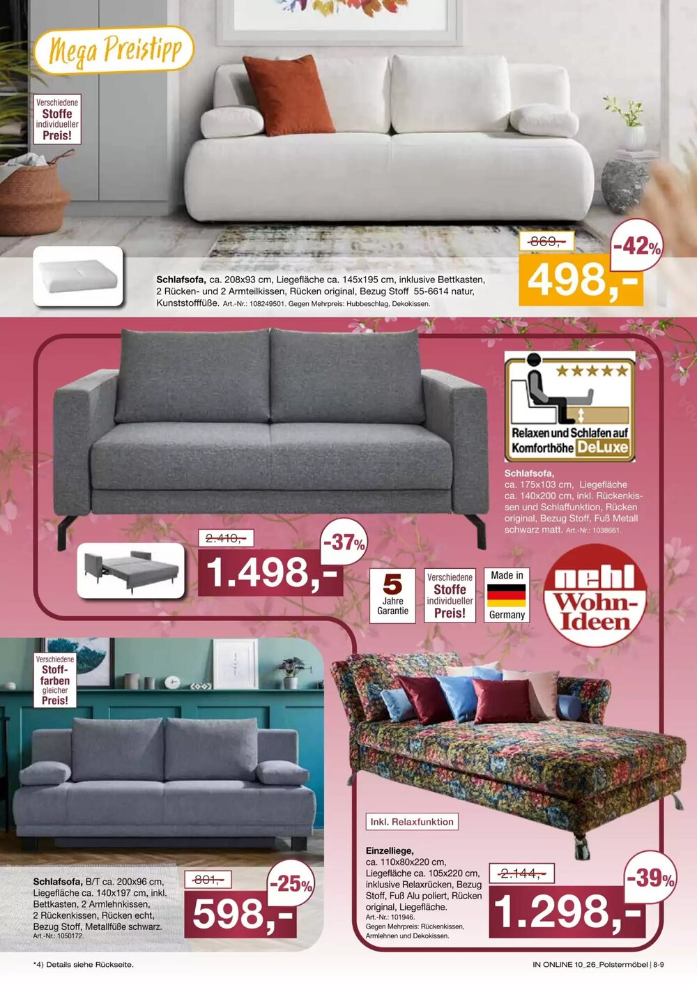 Möbel Inhofer Prospekt (ab 16.04.2026) zum Blättern - Seite 9