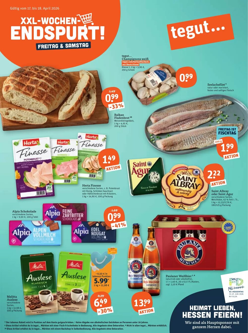 tegut Prospekt (ab 17.04.2026) zum Blättern - Seite 1