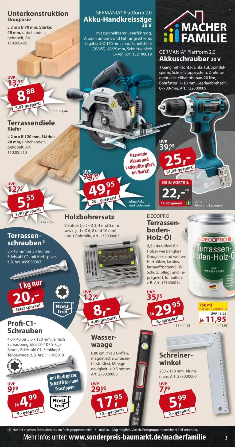 Sonderpreis Baumarkt Prospekt (ab 18.04.2026) zum Blättern - Seite 3