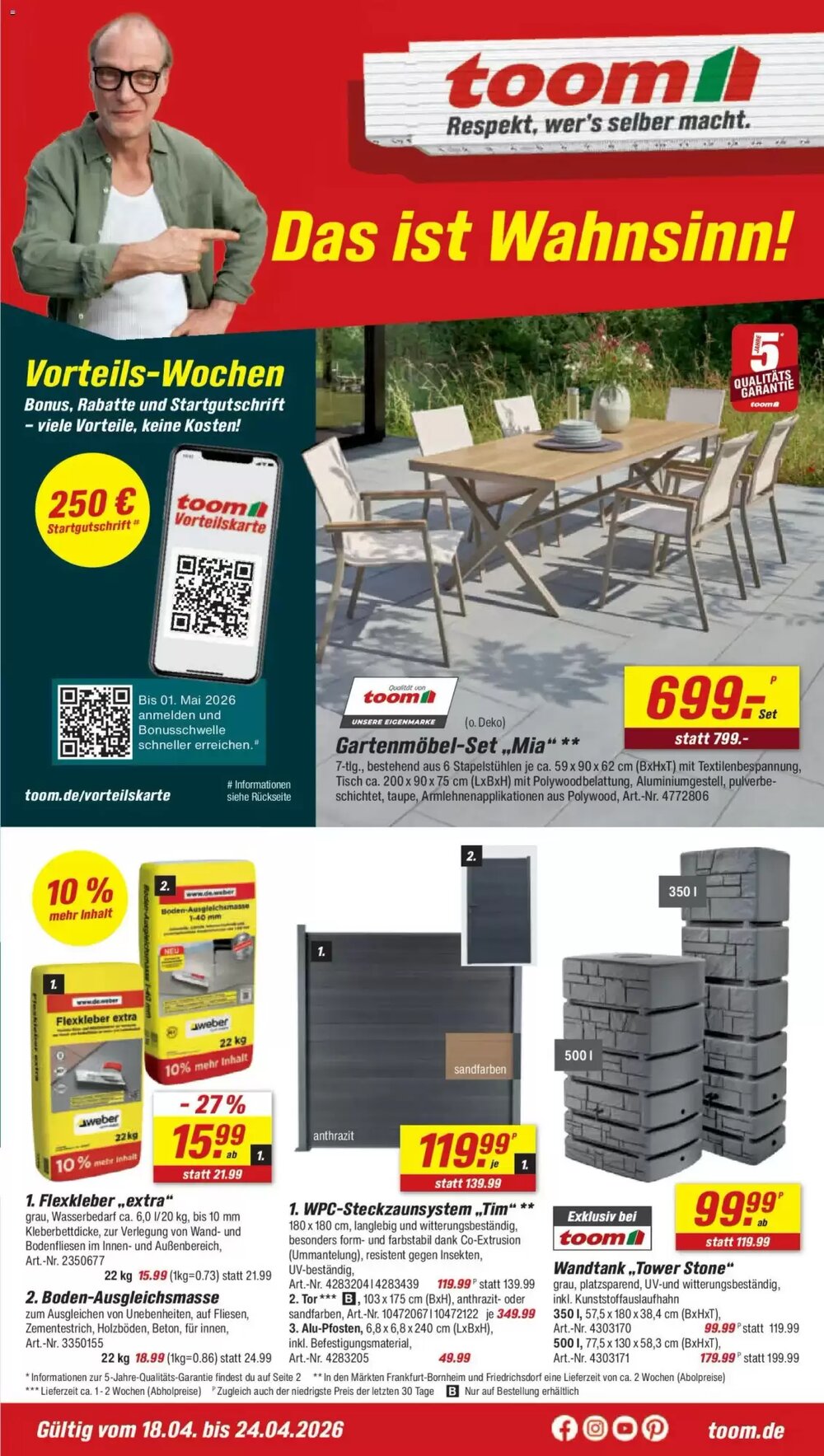 toom Baumarkt Prospekt (ab 18.04.2026) zum Blättern - Seite 1