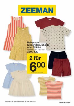 Zeeman Prospekt (ab 18.04.2026) zum Blättern