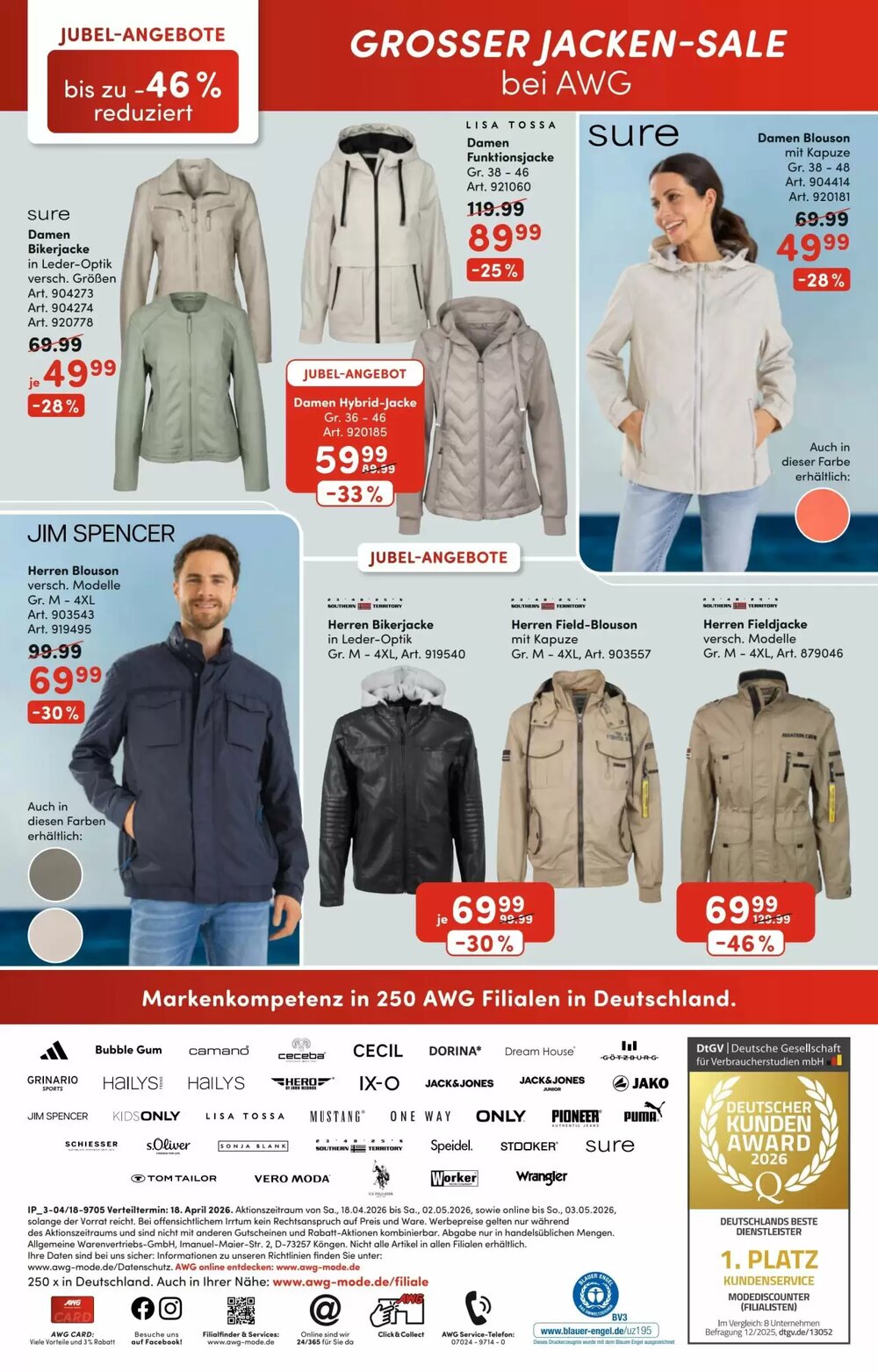 AWG Mode Prospekt (ab 18.04.2026) zum Blättern - Seite 16
