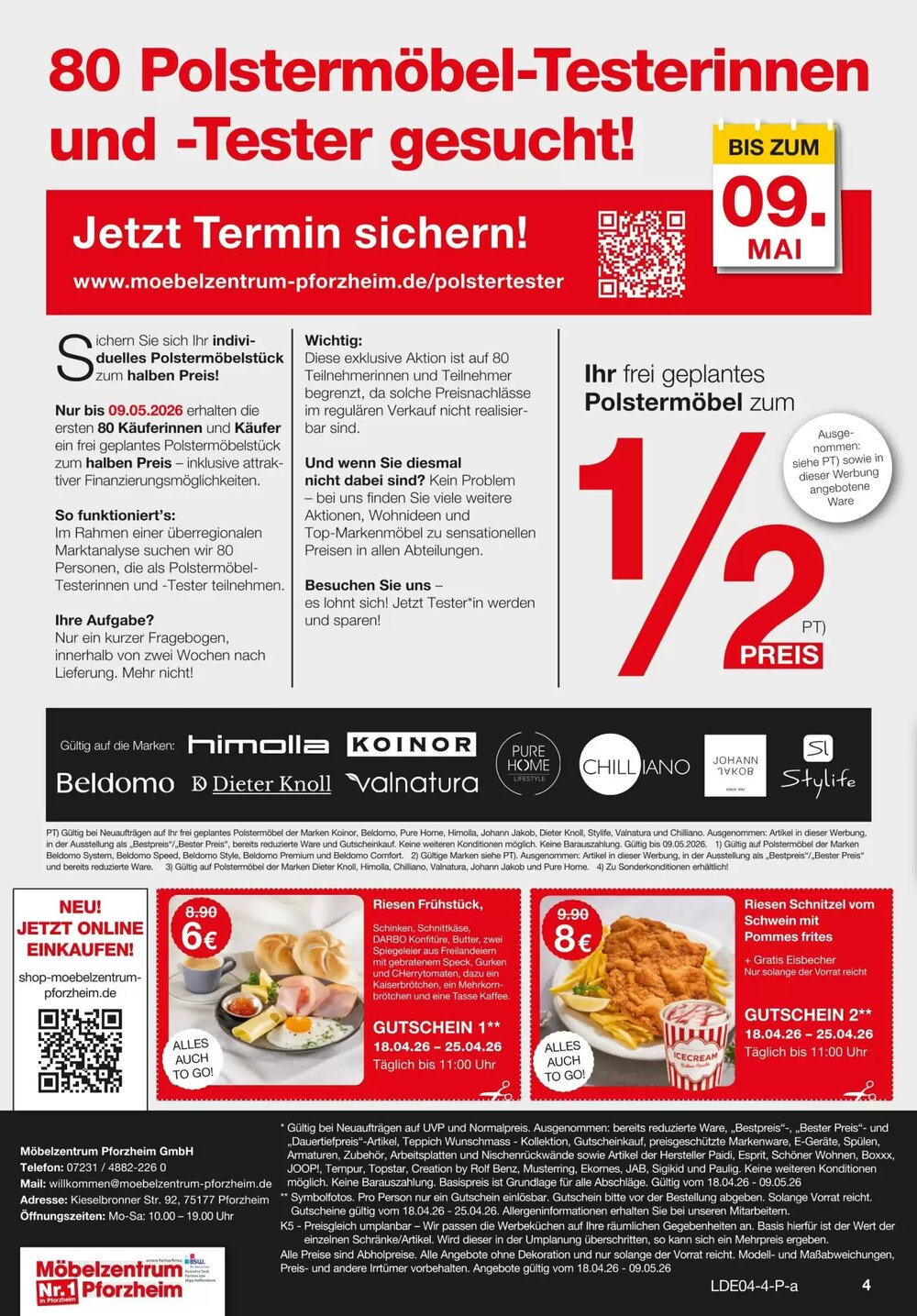 Möbelzentrum Pforzheim Prospekt (ab 18.04.2026) zum Blättern - Seite 4