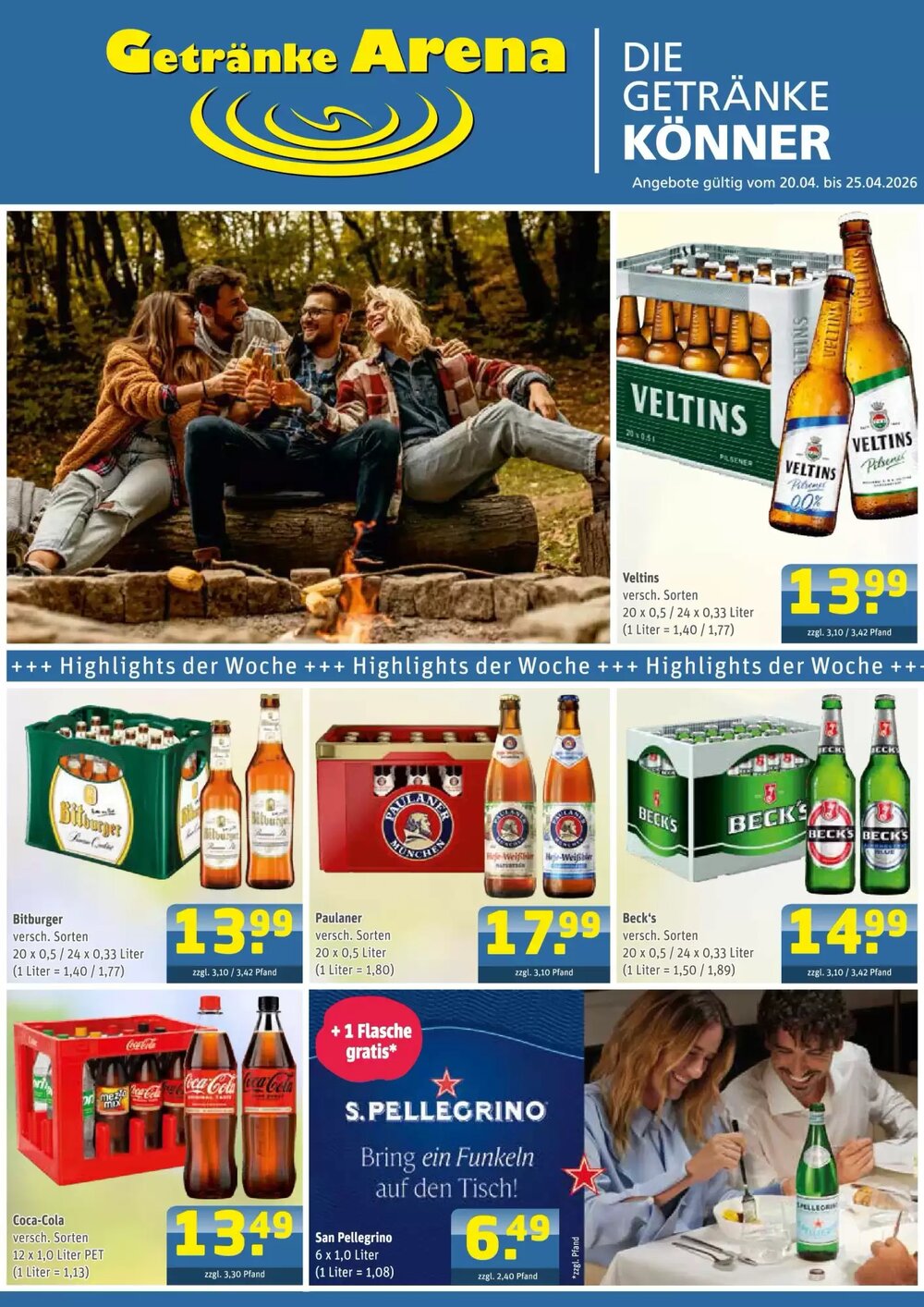 Getränke Arena Prospekt (ab 19.04.2026) zum Blättern - Seite 1
