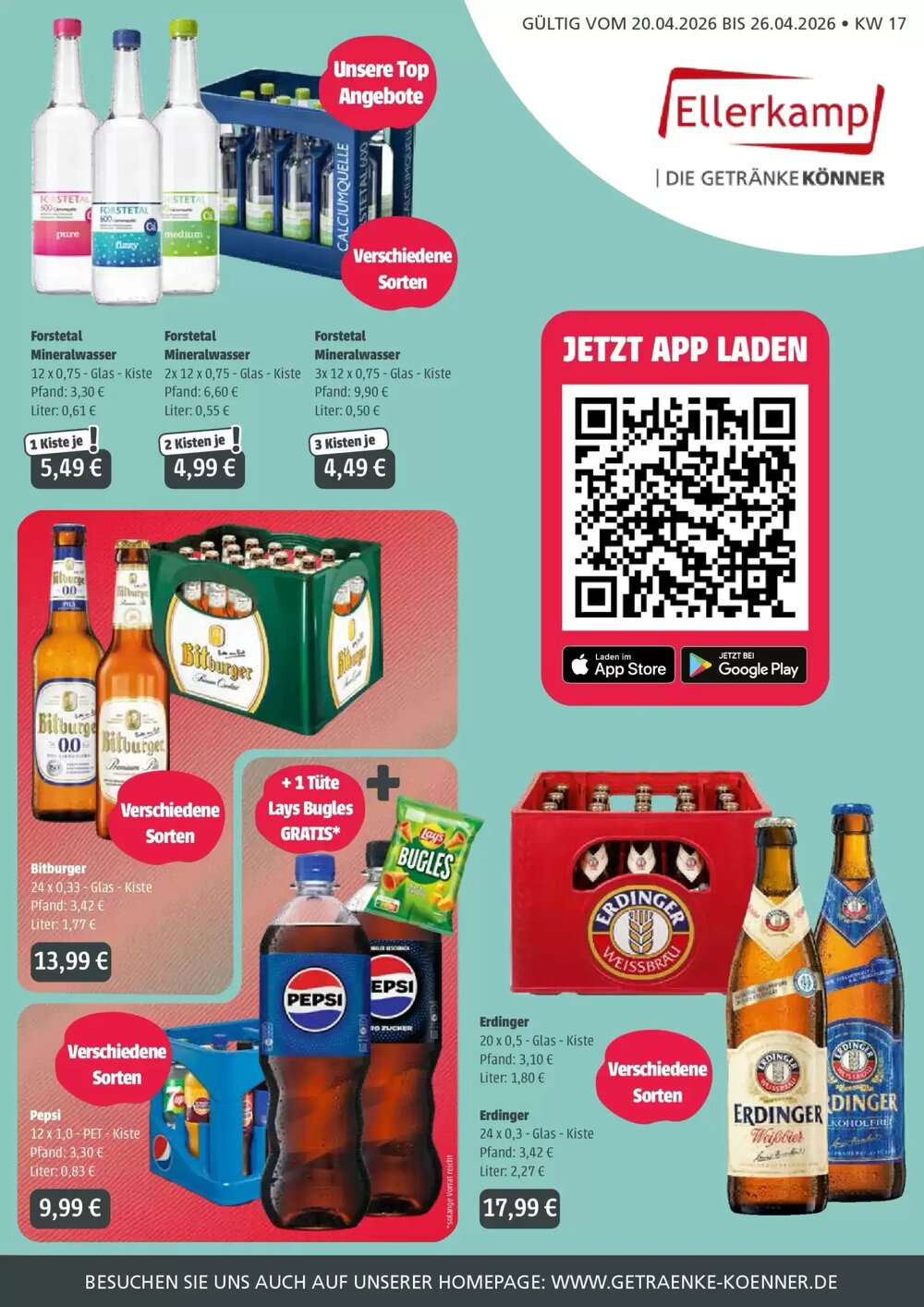 Ellerkamp Getränke Prospekt (ab 19.04.2026) zum Blättern - Seite 1