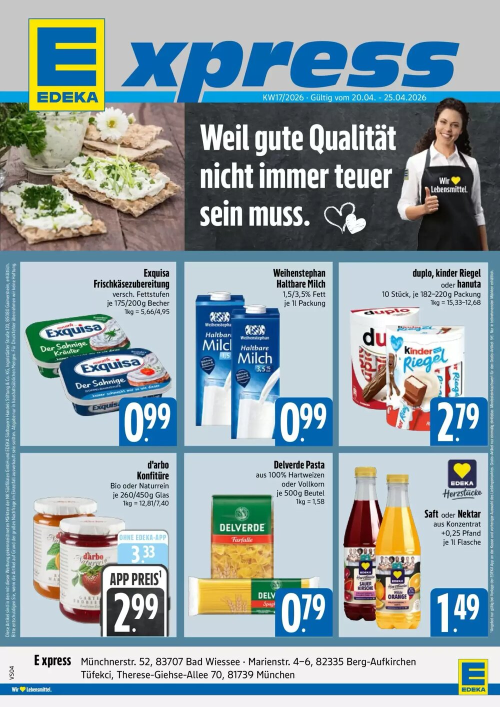Edeka Xpress Prospekt (ab 19.04.2026) zum Blättern - Seite 1
