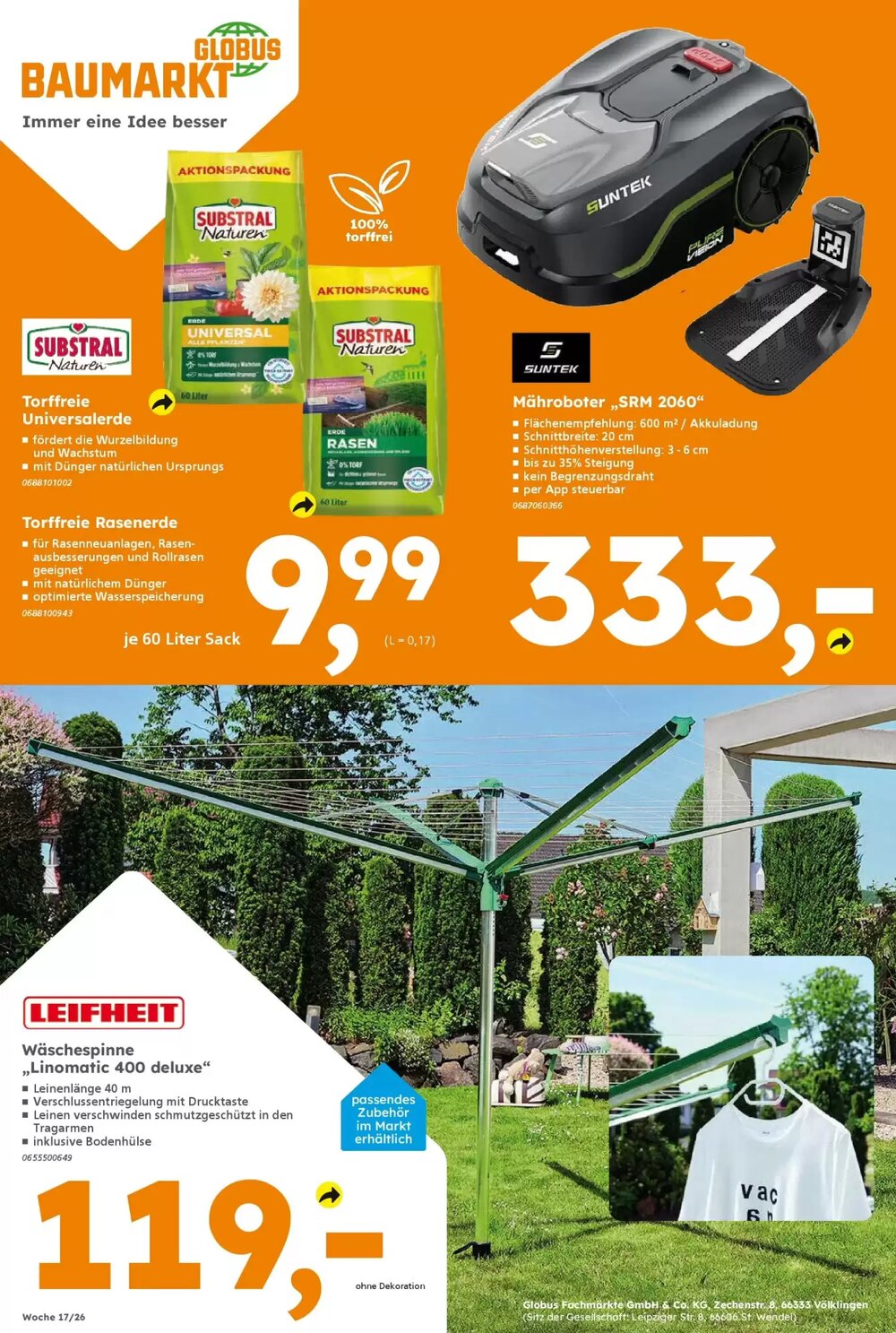 Globus Baumarkt Prospekt (ab 19.04.2026) zum Blättern - Seite 17