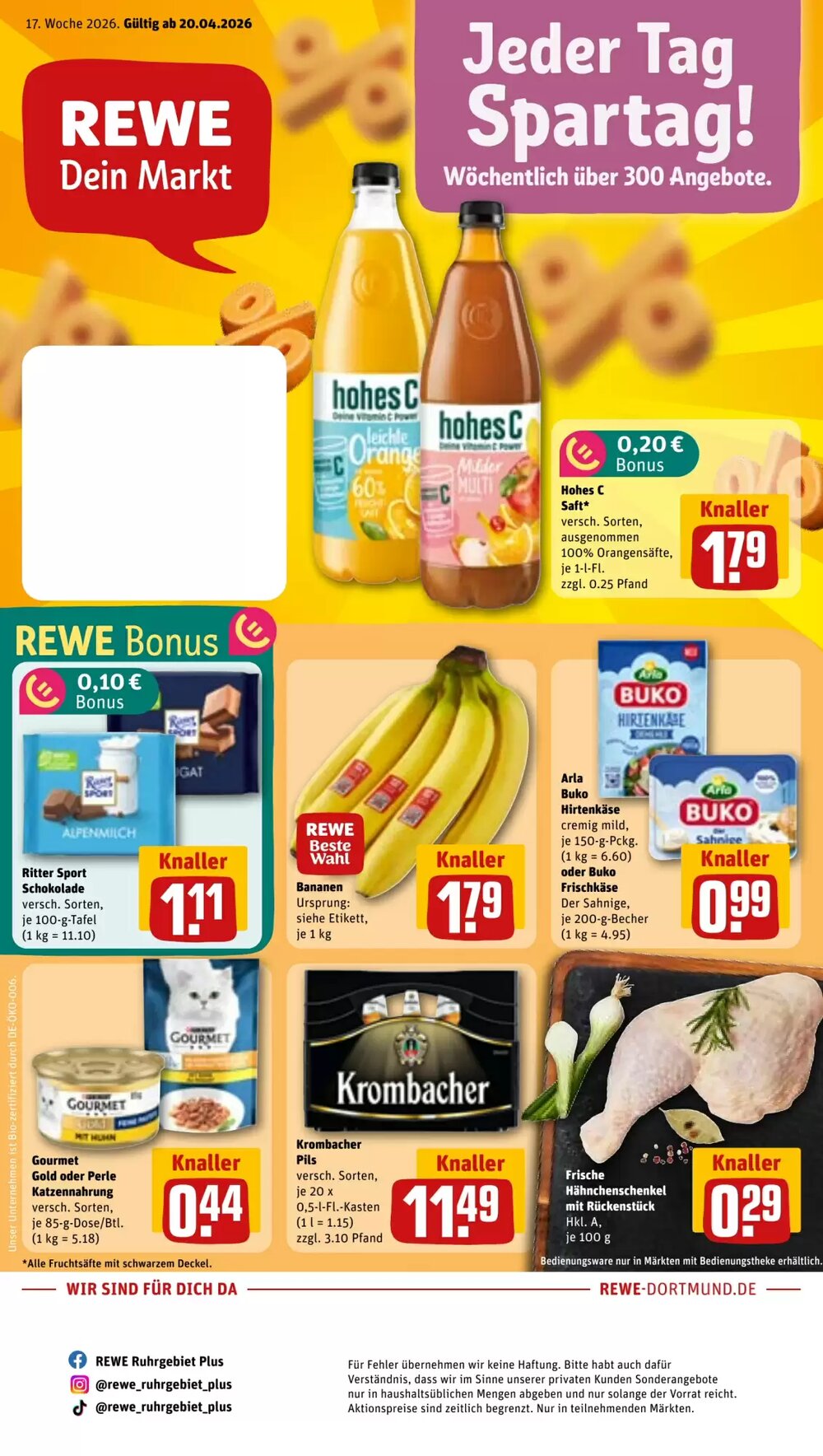 REWE Prospekt (ab 20.04.2026) zum Blättern - Seite 1