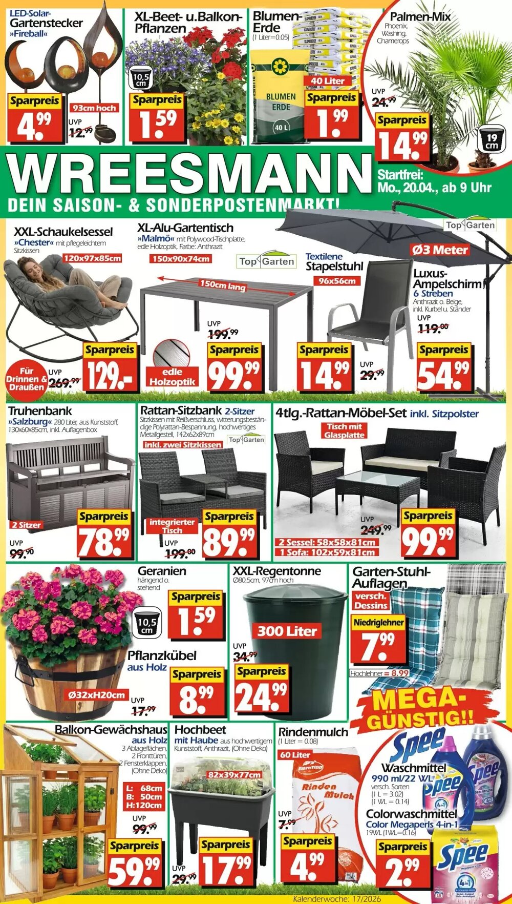 Wreesmann Prospekt (ab 20.04.2026) zum Blättern - Seite 1