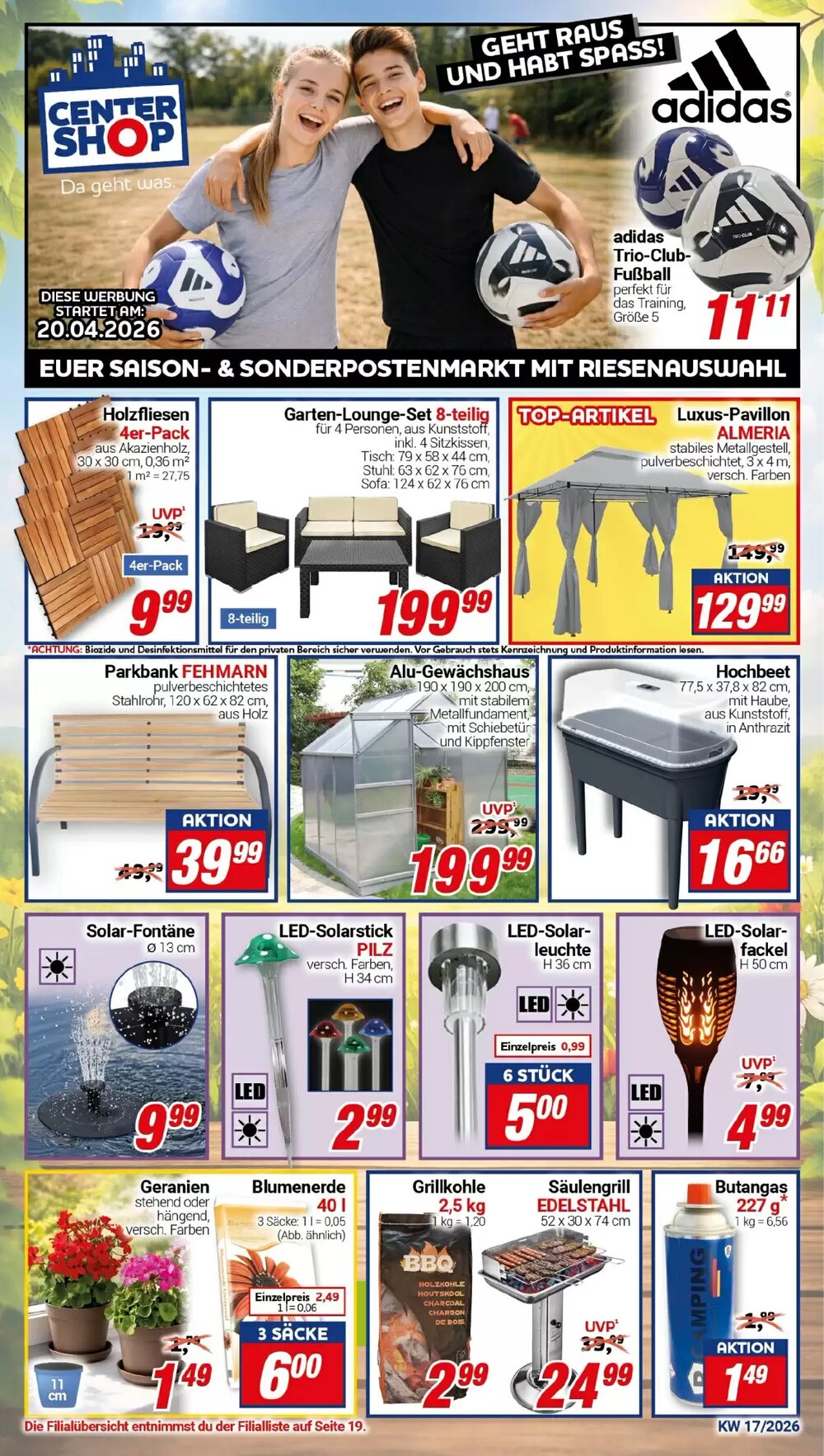 CENTERSHOP Prospekt (ab 20.04.2026) zum Blättern - Seite 1