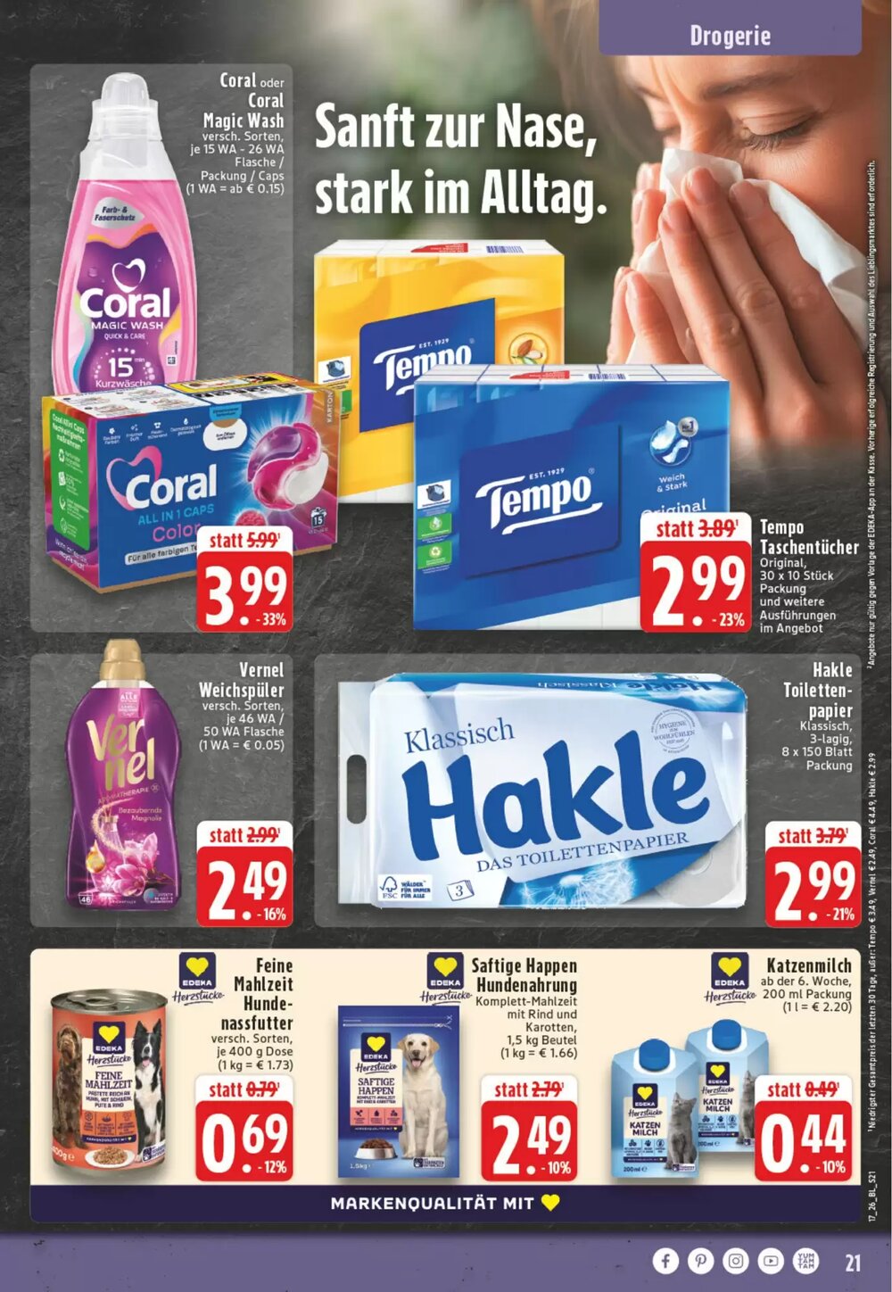 EDEKA Vogl Prospekt (ab 20.04.2026) zum Blättern - Seite 21