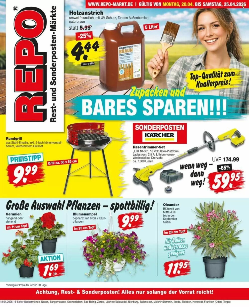 Repo Markt Prospekt (ab 20.04.2026) zum Blättern - Seite 1