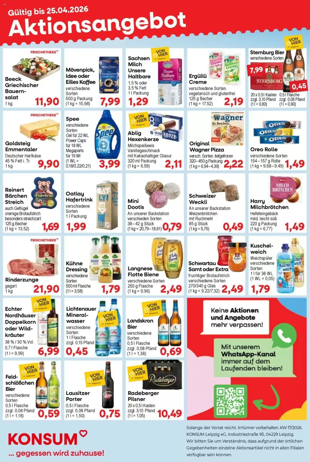 Konsum Leipzig Prospekt (ab 20.04.2026) zum Blättern - Seite 1