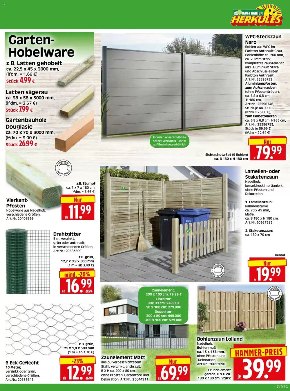 Herkules Baumarkt Prospekt (ab 20.04.2026) zum Blättern - Seite 9