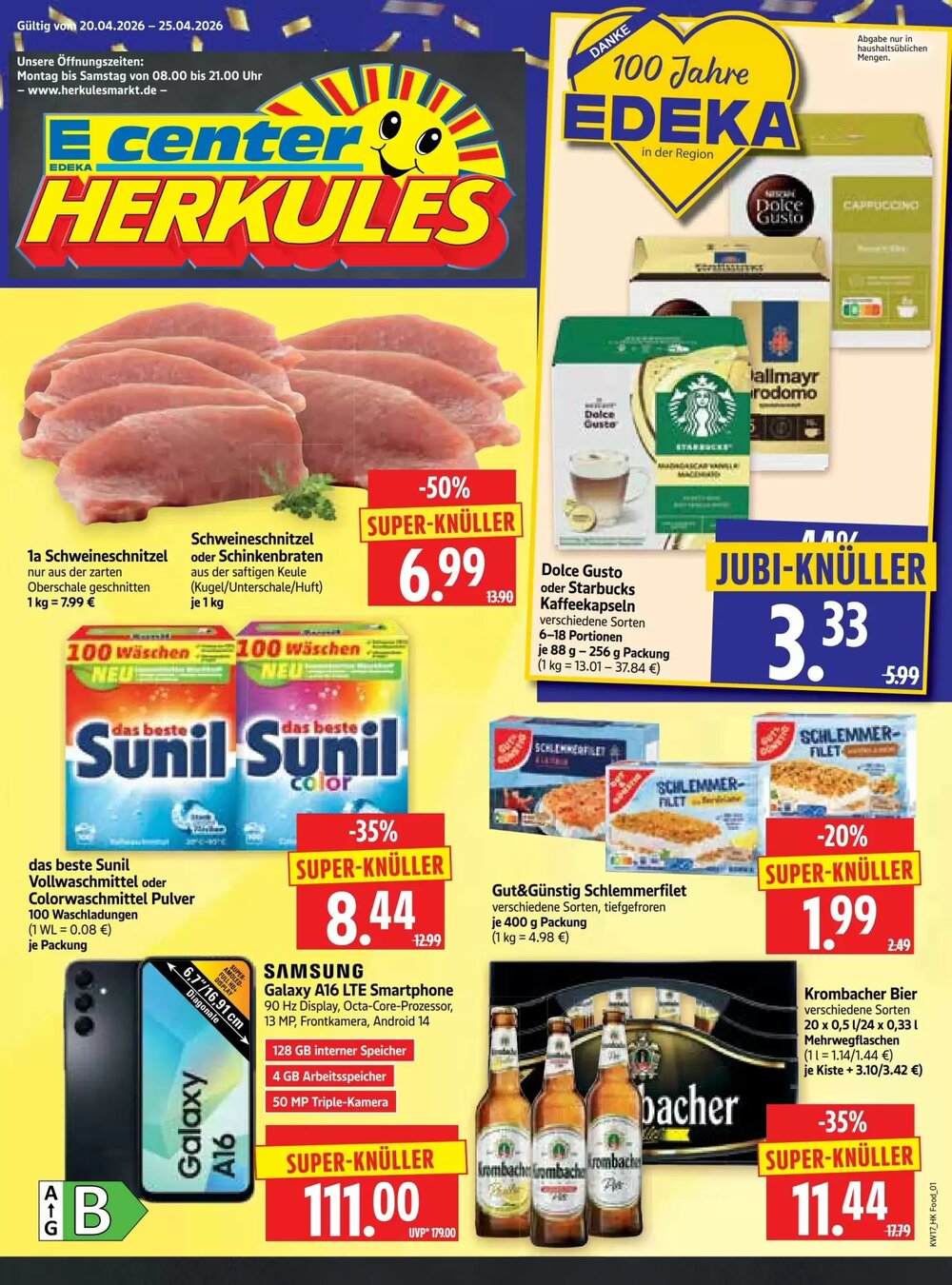 Edeka Herkules Prospekt (ab 20.04.2026) zum Blättern - Seite 1