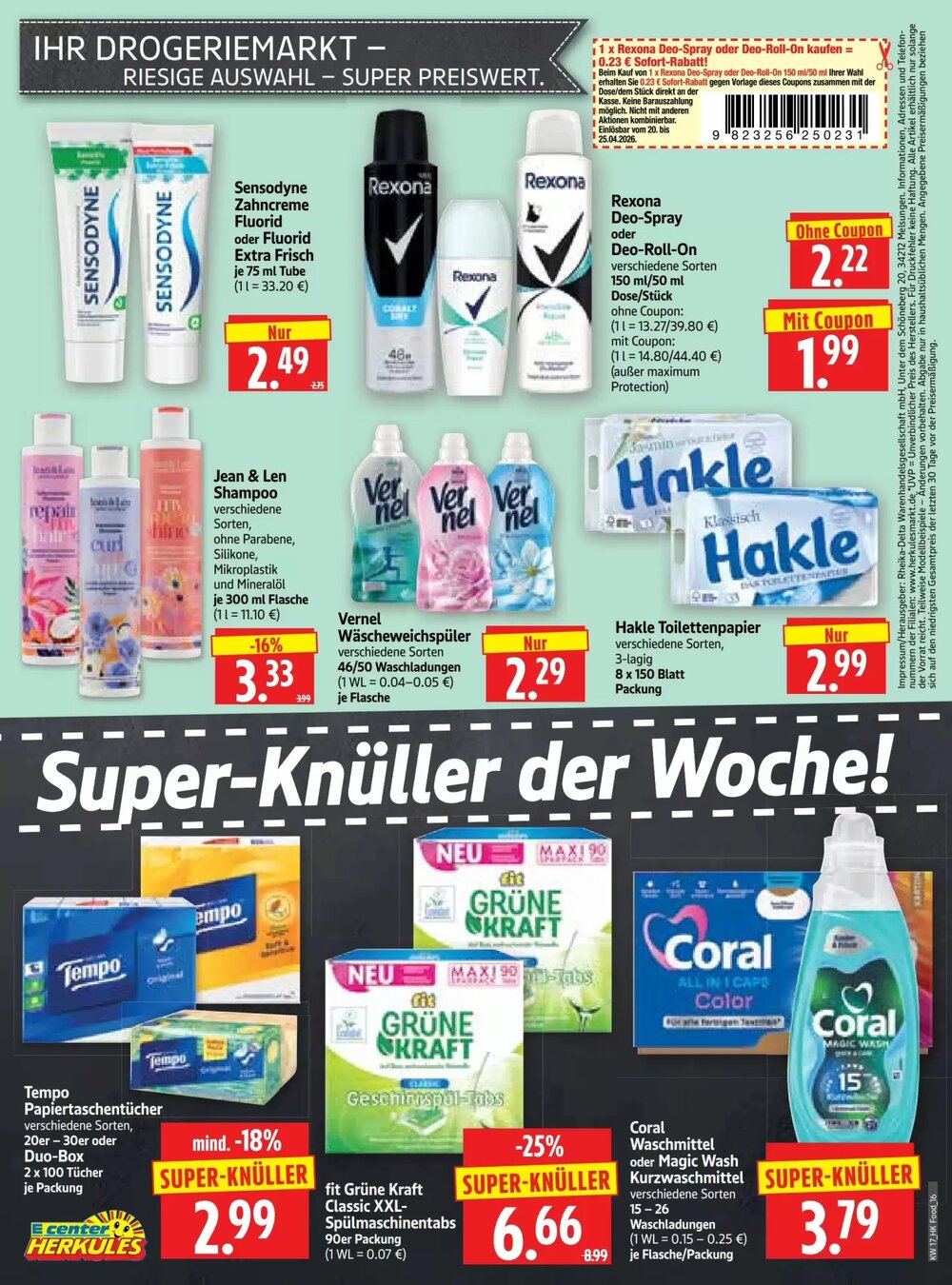 Edeka Herkules Prospekt (ab 20.04.2026) zum Blättern - Seite 16