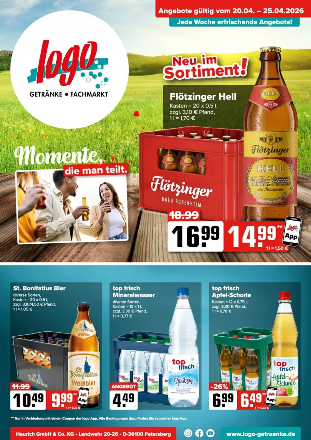 Logo Getränkemarkt Prospekt (ab 20.04.2026) zum Blättern - Seite 1