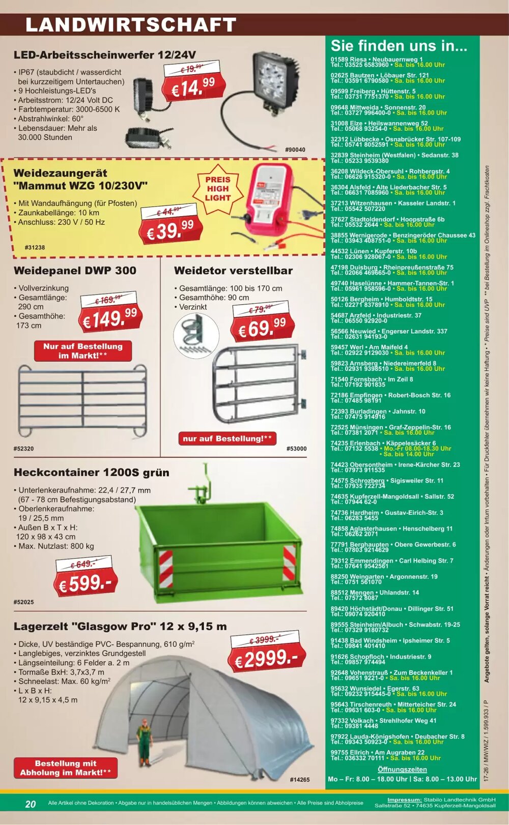 Stabilo Fachmarkt Prospekt (ab 22.04.2026) zum Blättern - Seite 20
