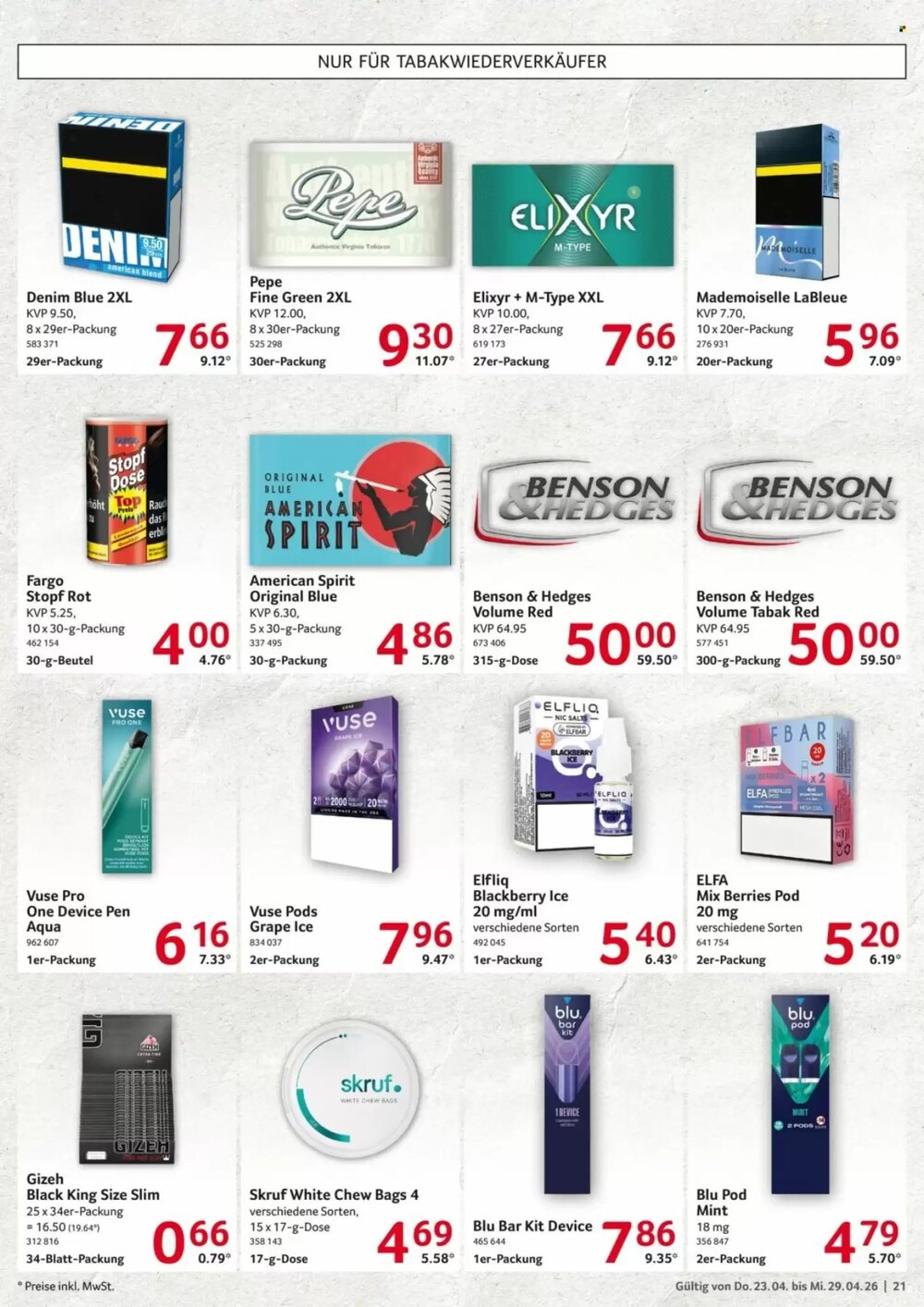 Selgros Prospekt (ab 23.04.2026) zum Blättern - Seite 21