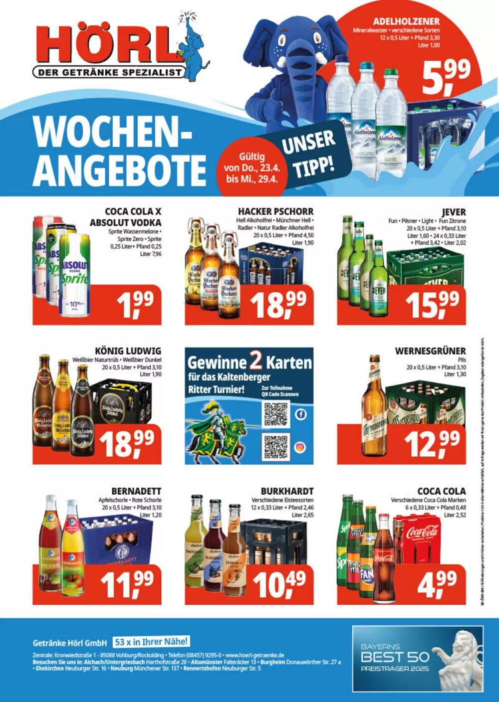 Hörl Getränke Prospekt (ab 23.04.2026) zum Blättern - Seite 1
